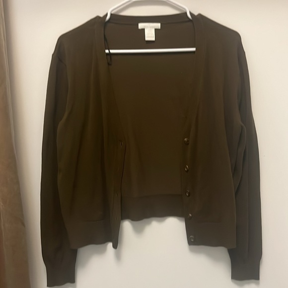 H&M olive green cardigan in size Medium - Picture 3 of 4